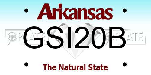 GSI20B Arkansas License Plate