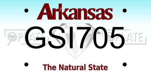 GSI705 Arkansas License Plate