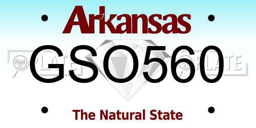 GSO560 Arkansas License Plate
