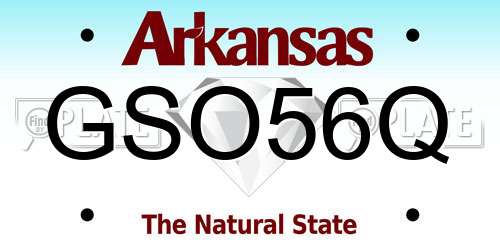 GSO56Q Arkansas License Plate