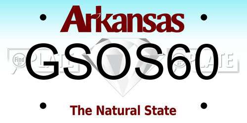 GSOS60 Arkansas License Plate