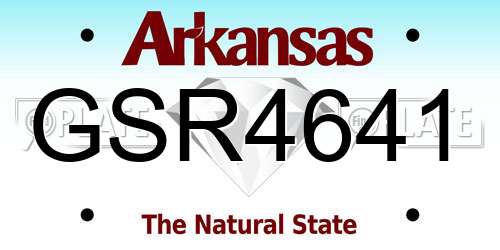 GSR4641 Arkansas License Plate