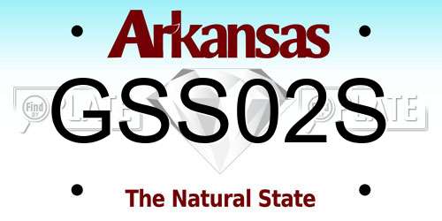 GSS02S Arkansas License Plate