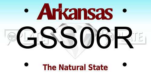 GSS06R Arkansas License Plate
