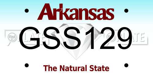GSS129 Arkansas License Plate