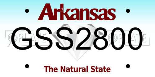 GSS2800 Arkansas License Plate