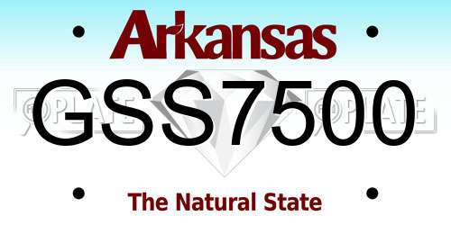 GSS7500 Arkansas License Plate