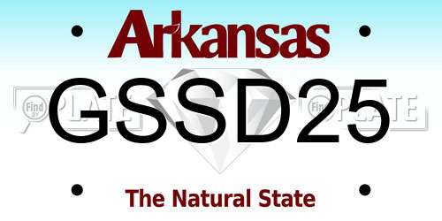 GSSD25 Arkansas License Plate