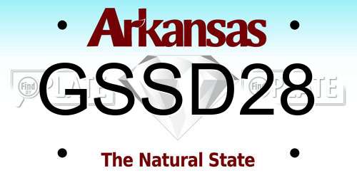 GSSD28 Arkansas License Plate