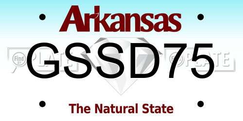 GSSD75 Arkansas License Plate