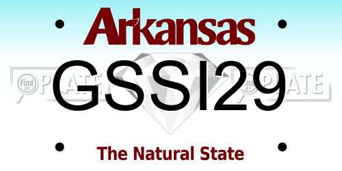 GSSI29 Arkansas License Plate