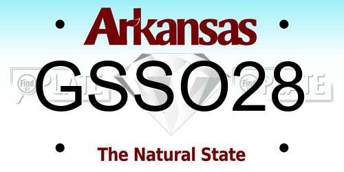 GSSO28 Arkansas License Plate