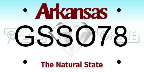 GSSO78 Arkansas License Plate
