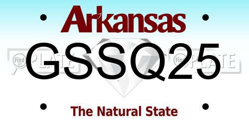 GSSQ25 Arkansas License Plate