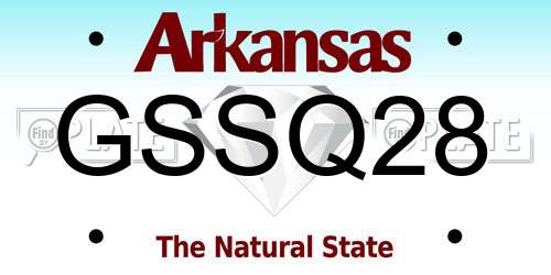 GSSQ28 Arkansas License Plate