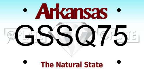 GSSQ75 Arkansas License Plate