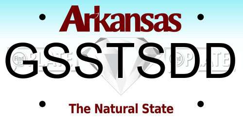 GSSTSDD Arkansas License Plate