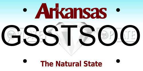 GSSTSOO Arkansas License Plate