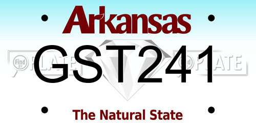 GST241 Arkansas License Plate