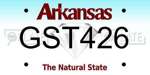 GST426 Arkansas License Plate