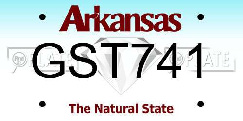 GST741 Arkansas License Plate