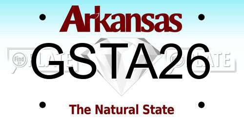 GSTA26 Arkansas License Plate