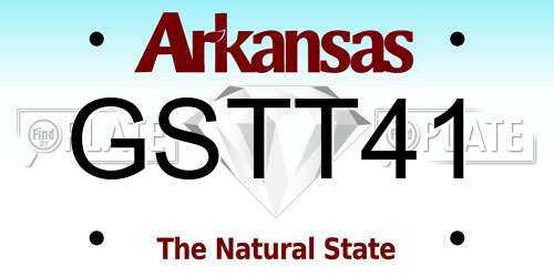 GSTT41 Arkansas License Plate
