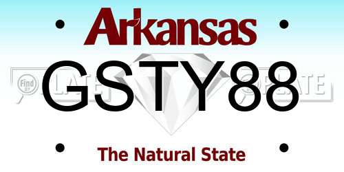 GSTY88 Arkansas License Plate