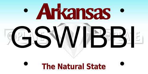 GSWIBBI Arkansas License Plate