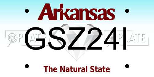GSZ24I Arkansas License Plate