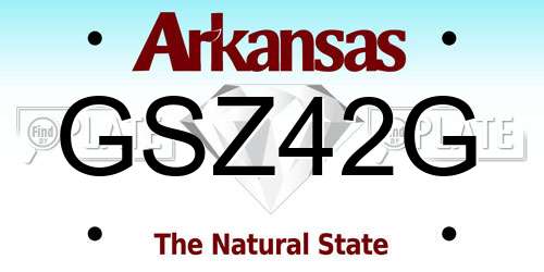 GSZ42G Arkansas License Plate