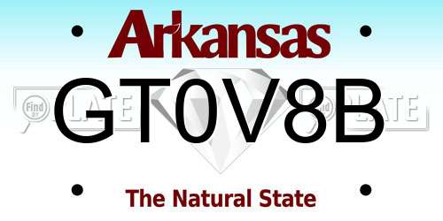 GT0V8B Arkansas License Plate