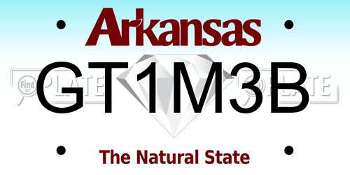 GT1M3B Arkansas License Plate