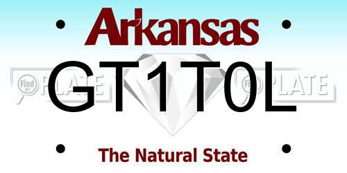 GT1T0L Arkansas License Plate