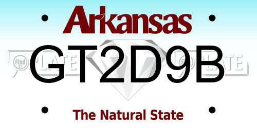 GT2D9B Arkansas License Plate