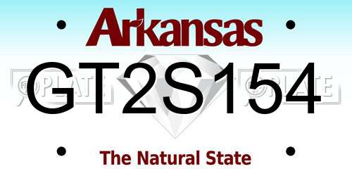 GT2S154 Arkansas License Plate