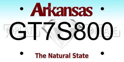 GT7S800 Arkansas License Plate