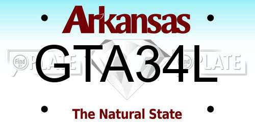 GTA34L Arkansas License Plate