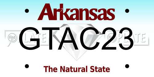 GTAC23 Arkansas License Plate