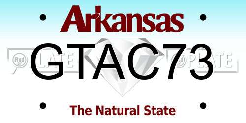 GTAC73 Arkansas License Plate