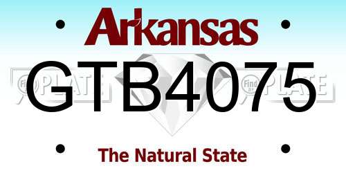 GTB4075 Arkansas License Plate