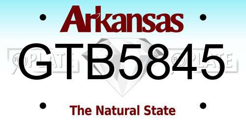 GTB5845 Arkansas License Plate