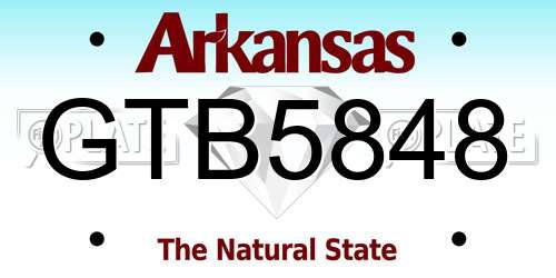 GTB5848 Arkansas License Plate