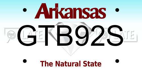 GTB92S Arkansas License Plate