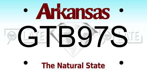 GTB97S Arkansas License Plate