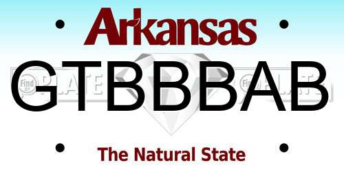 GTBBBAB Arkansas License Plate