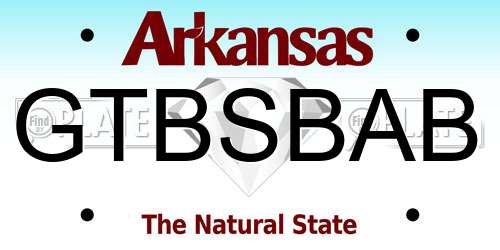 GTBSBAB Arkansas License Plate