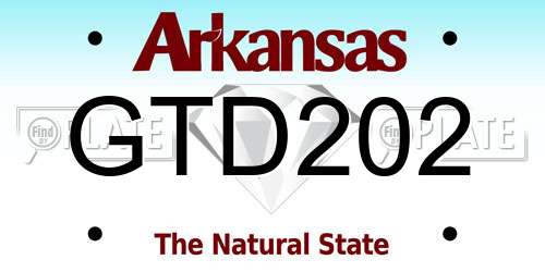 GTD202 Arkansas License Plate