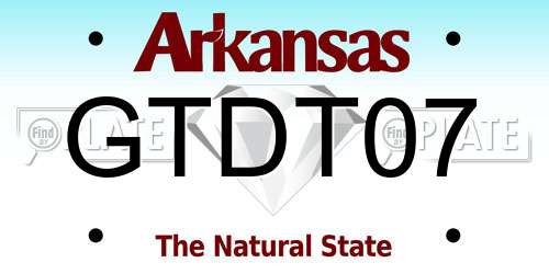 GTDT07 Arkansas License Plate