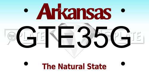 GTE35G Arkansas License Plate